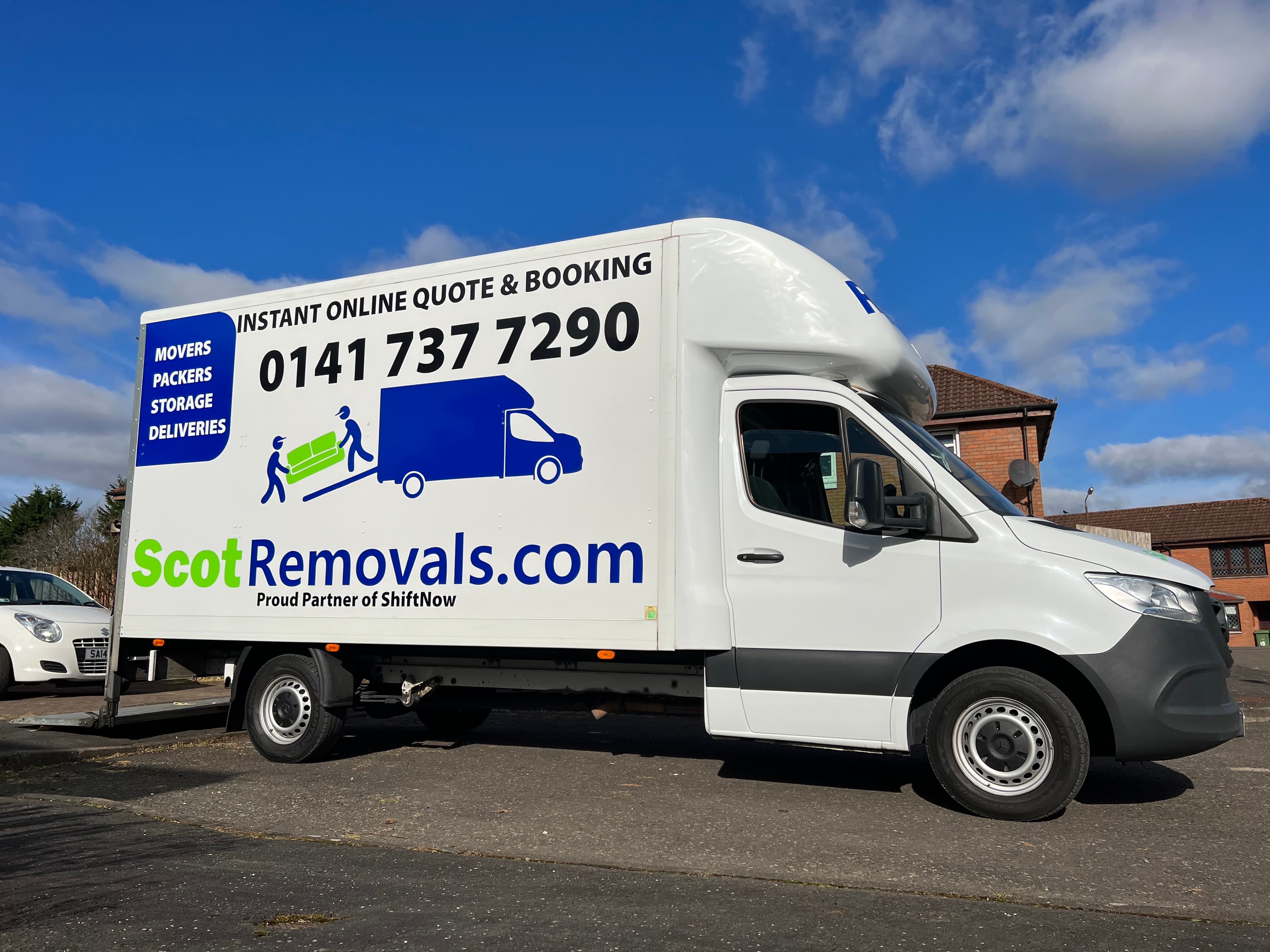 Scot Removals branded removal van