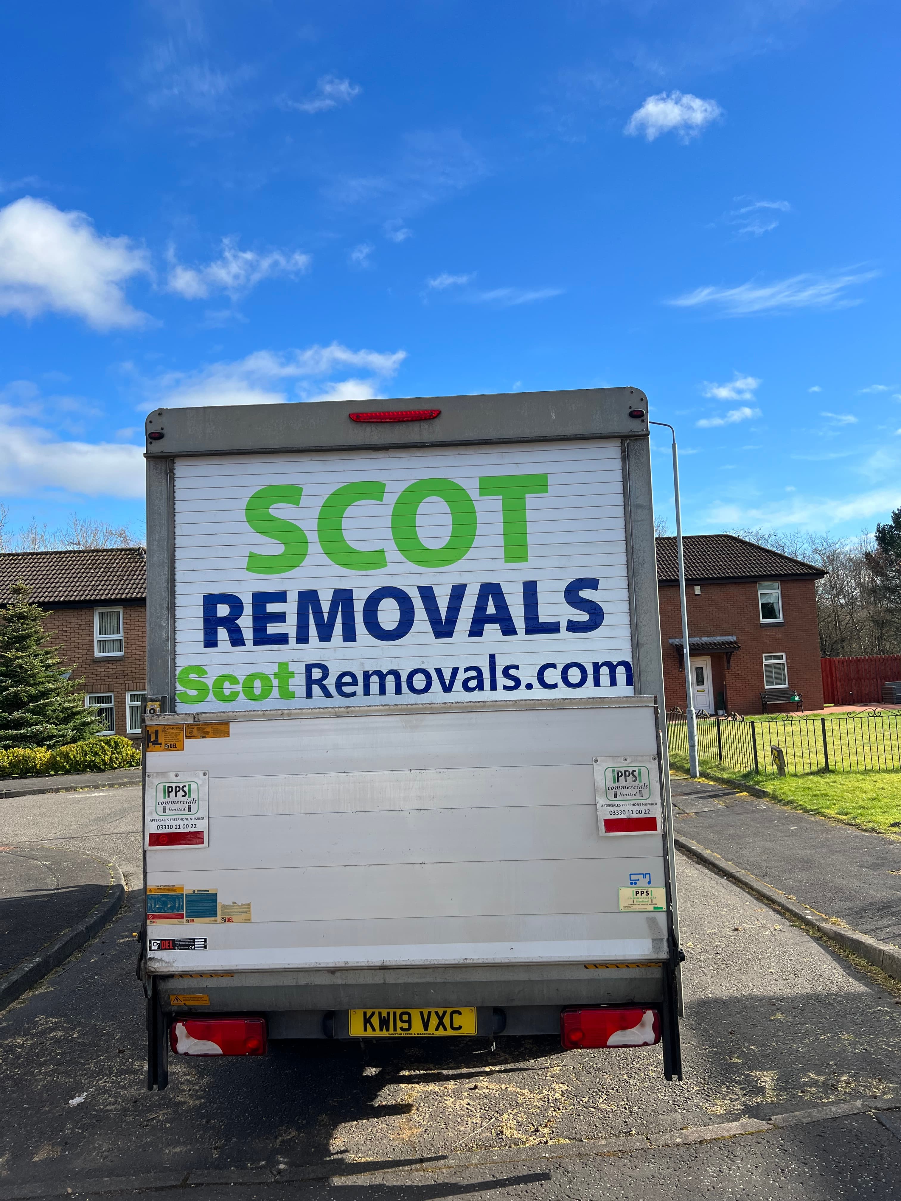 Scot Removals professional team and branded vehicles